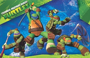 Скатерть Черепашки-Ниндзя, размер 1,4 х 2,6 м (Amscan, 1502-1278)